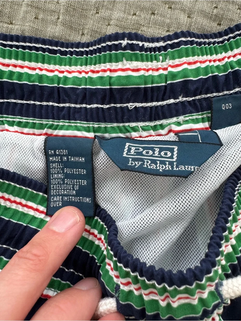 Polo Ralph Lauren Swimwear Vertical Stripe Swim Trunks w/ Liner